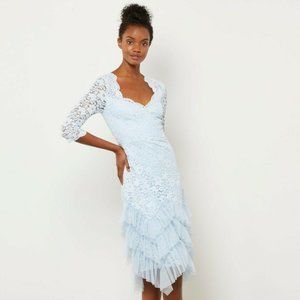 BCBG Ruffled Asymmetrical Hem Dress NEW with Tags Sz 8